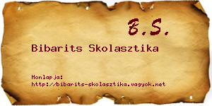 Bibarits Skolasztika névjegykártya